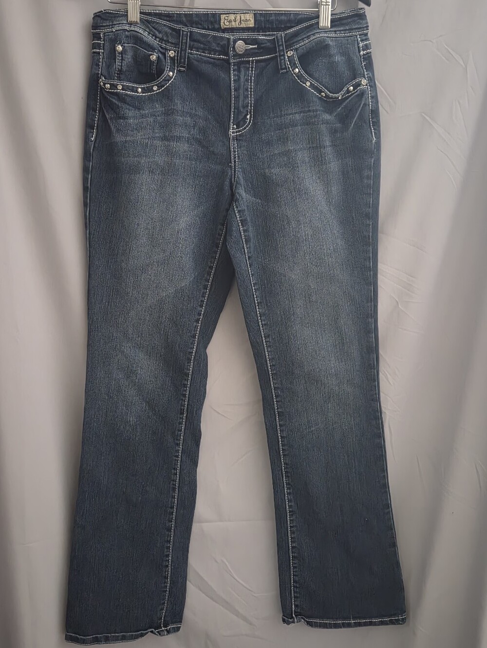 Earl Jeans Blue Bootcut Jeans with Studded Pockets